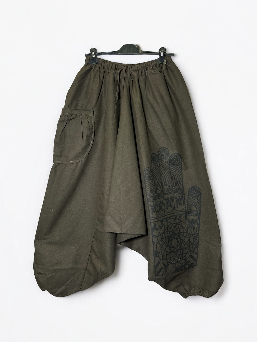 Thumbnail: Ethnic Print Harem Pants in One Leg