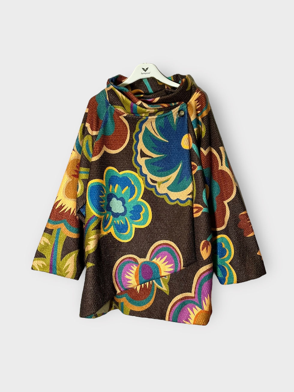 Ζεστό Jacket με Φλοράλ Μοτίβο