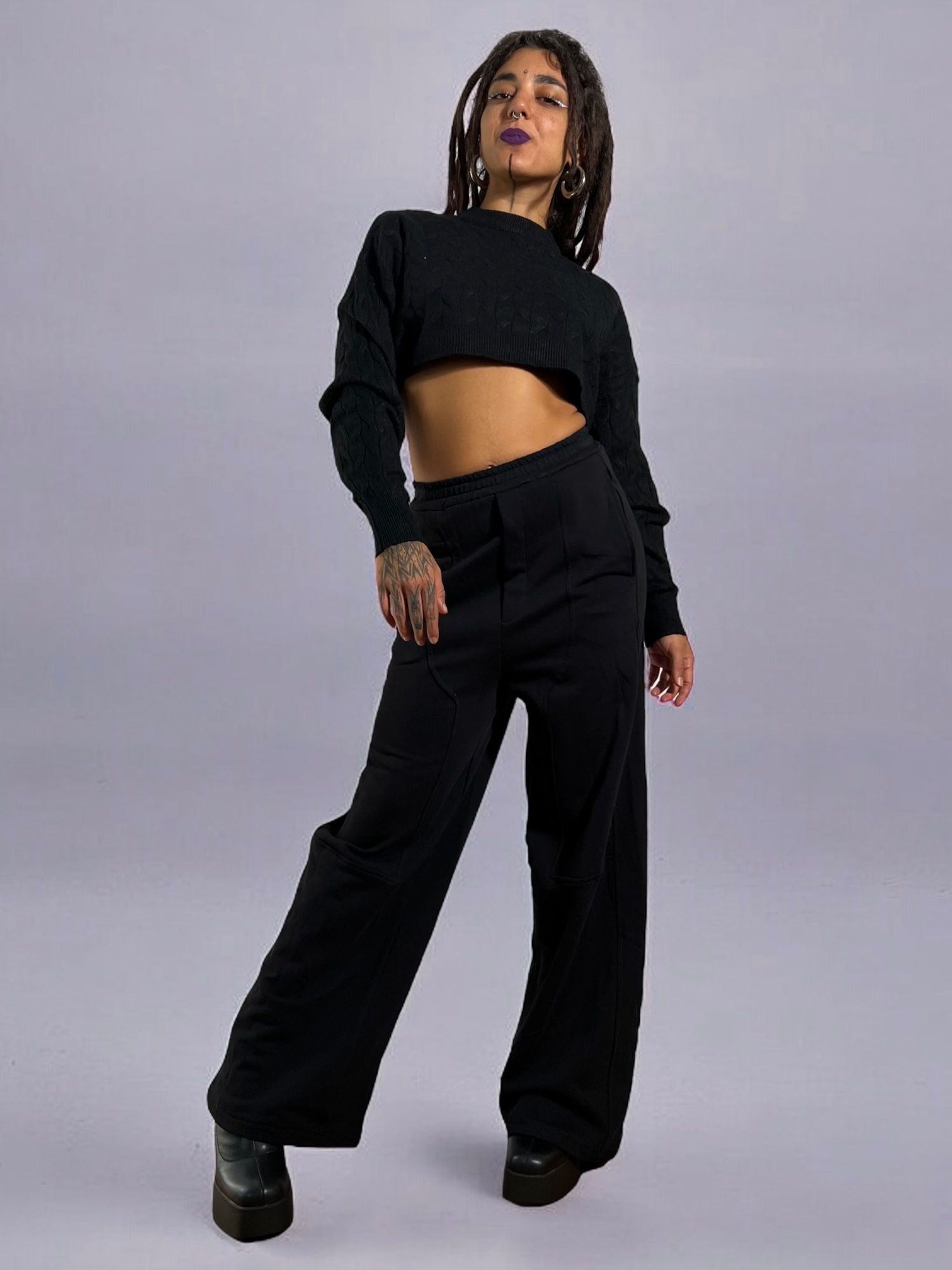 Μακό Παντελόνα με Φαρδιά Μπατζάκια