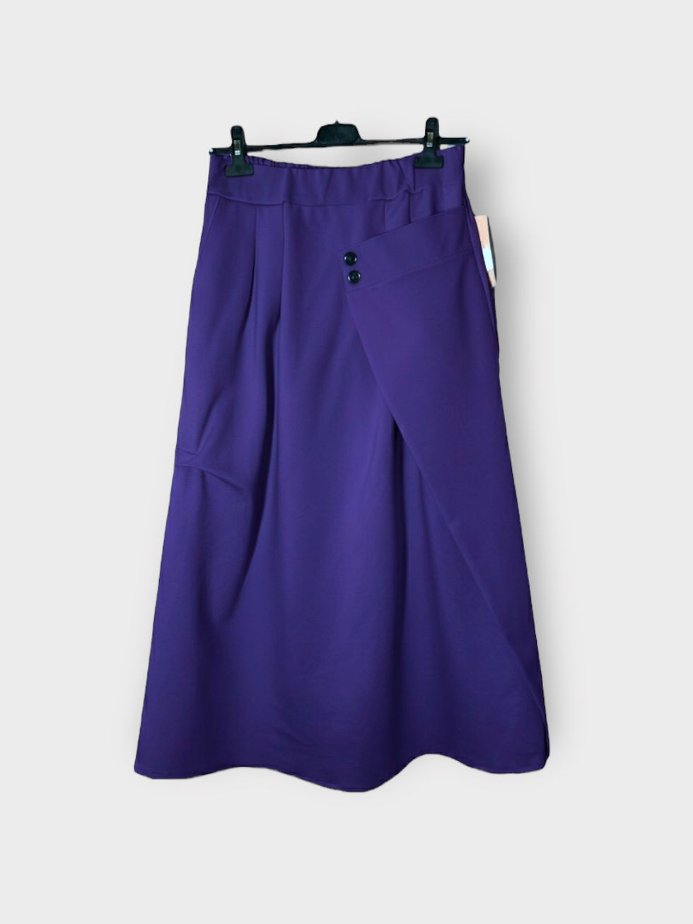 Φούστα με Σταυρωτό Σχέδιο Μπροστά και Λάστιχο στην Μέση