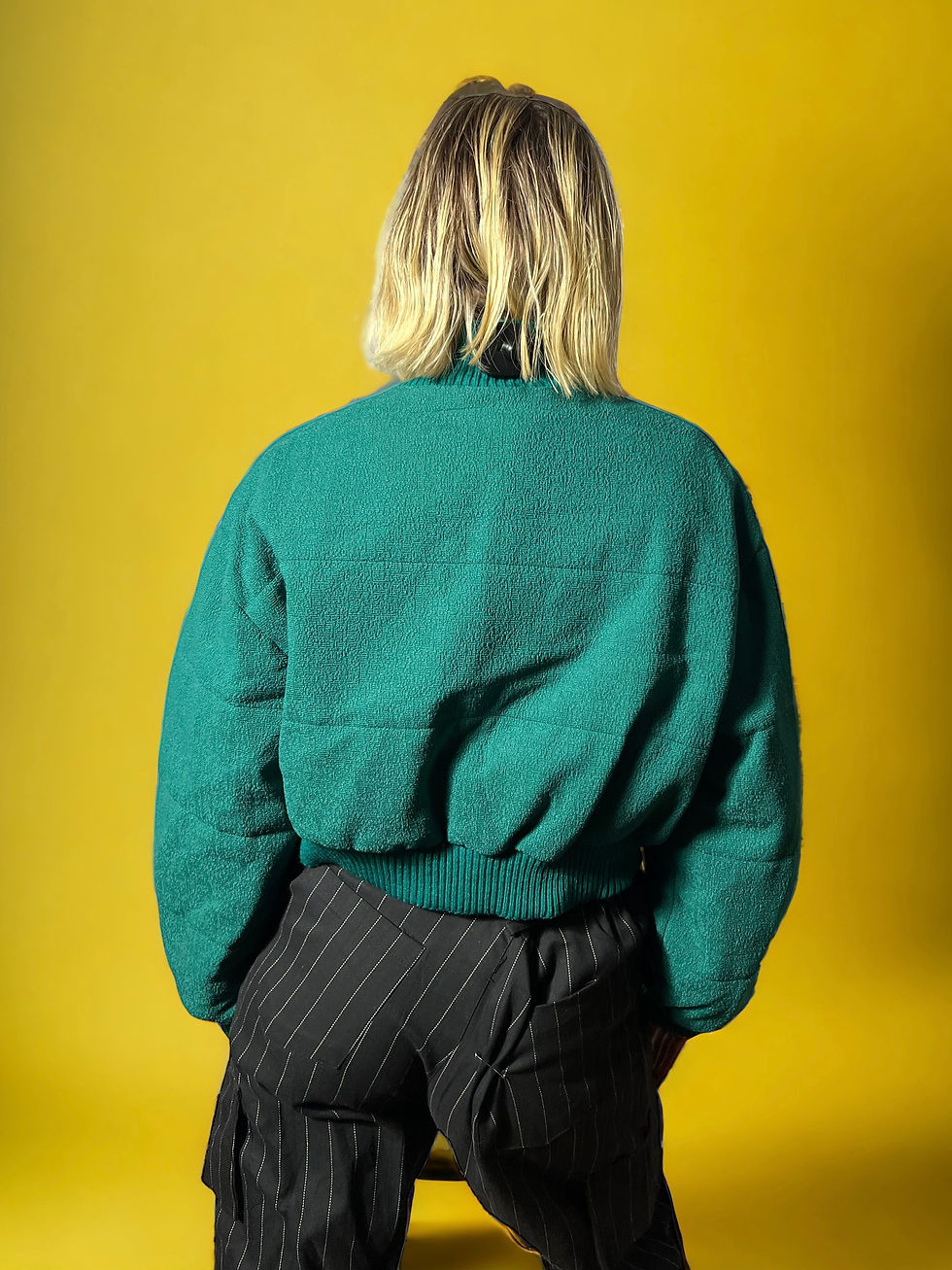 Thumbnail: Warm Crop Jacket with Elastic Sleeves