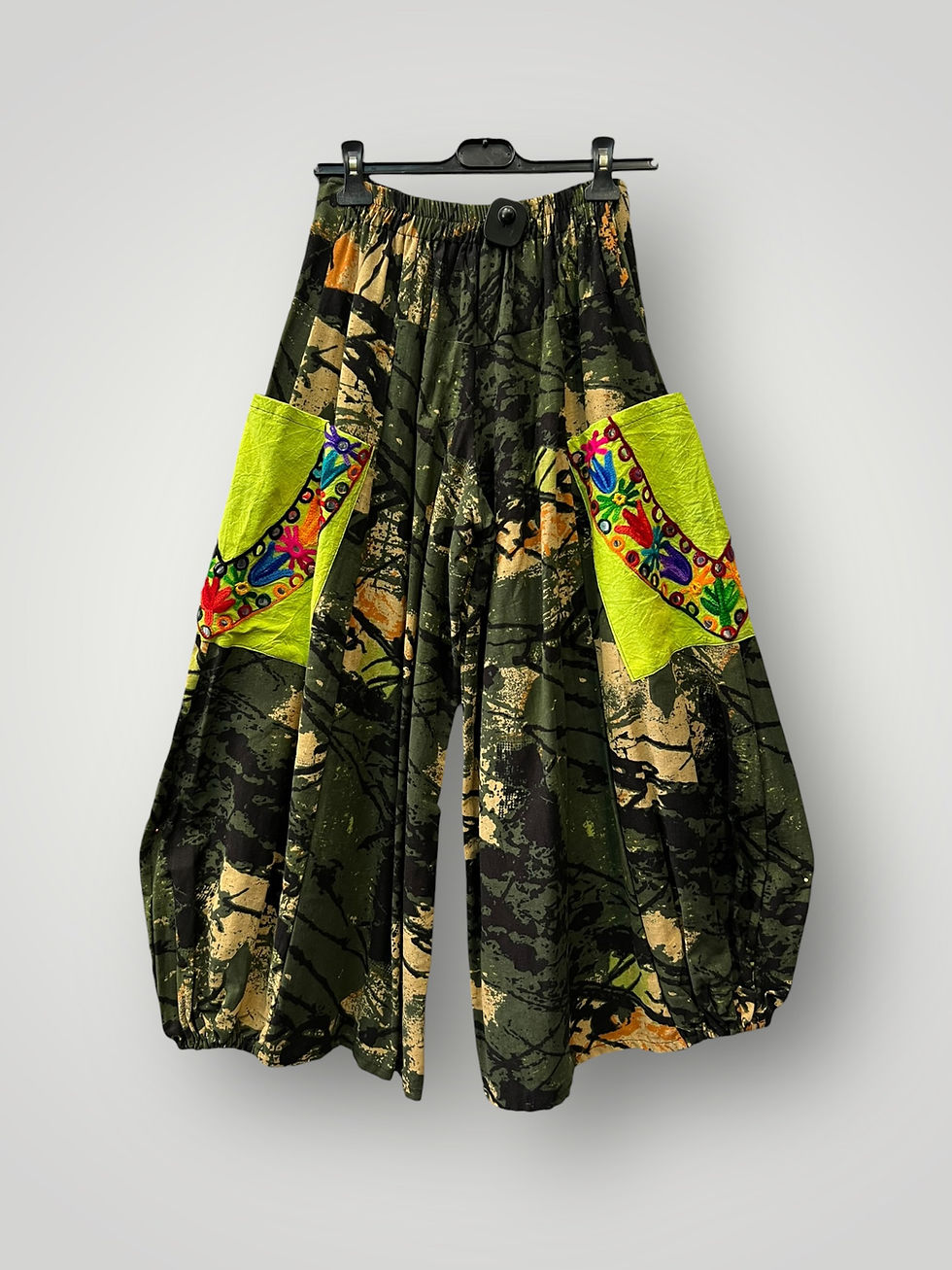 Thumbnail: Pants made of Impressive Fabric with Handmade Pockets