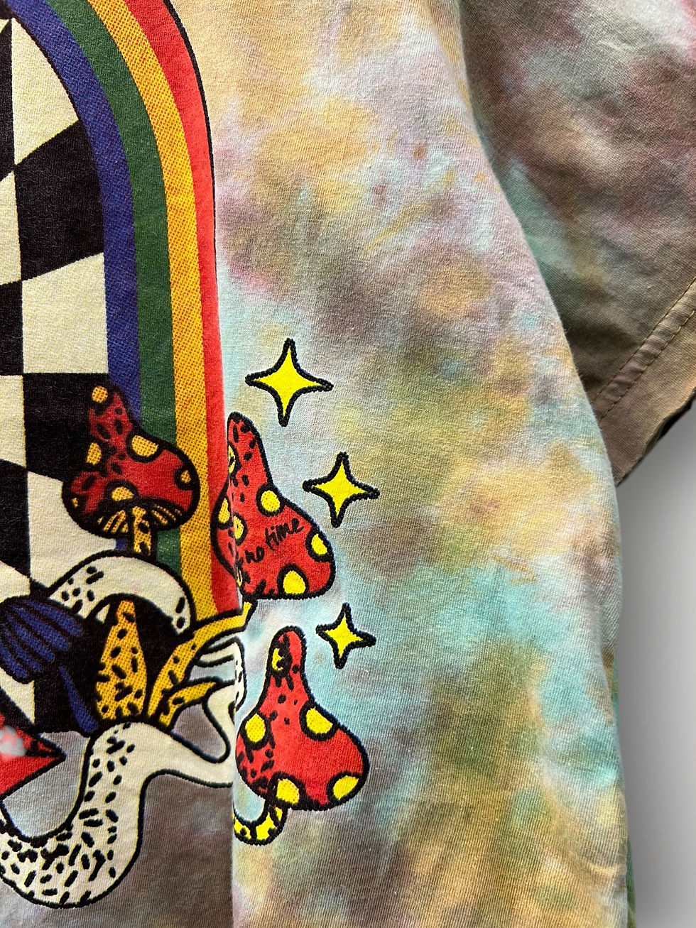 Μικρογραφία: Tie-Dye Crop Top με Graphic Print