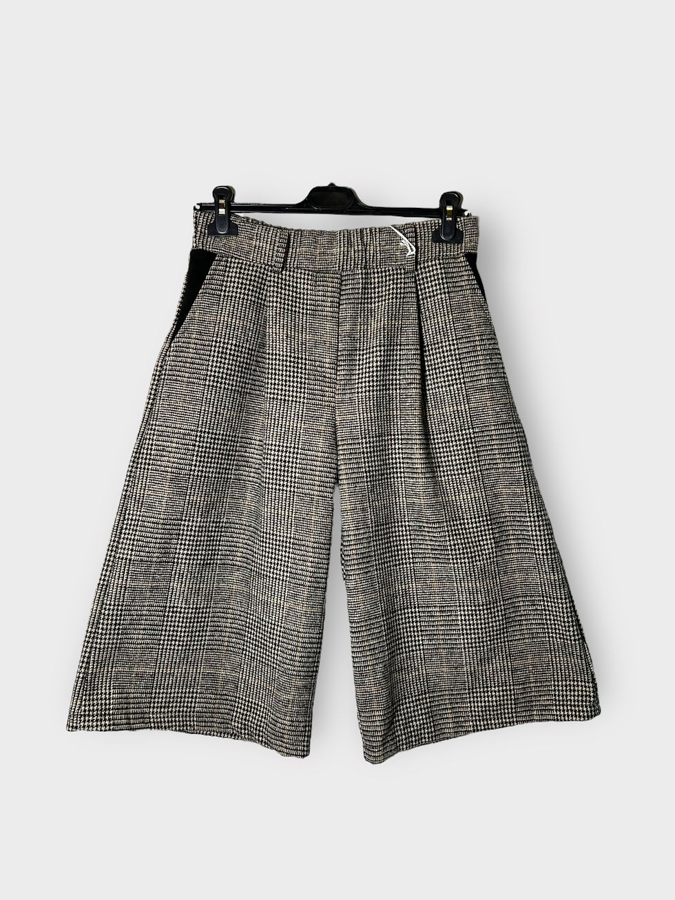Καρό Ζιπ Κιλότ με Λάστιχο στην Μέση