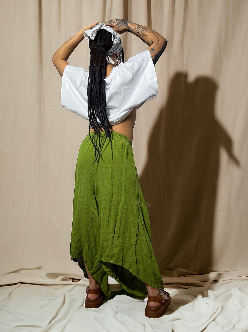 Thumbnail: Linen Parachute Pants with Pockets