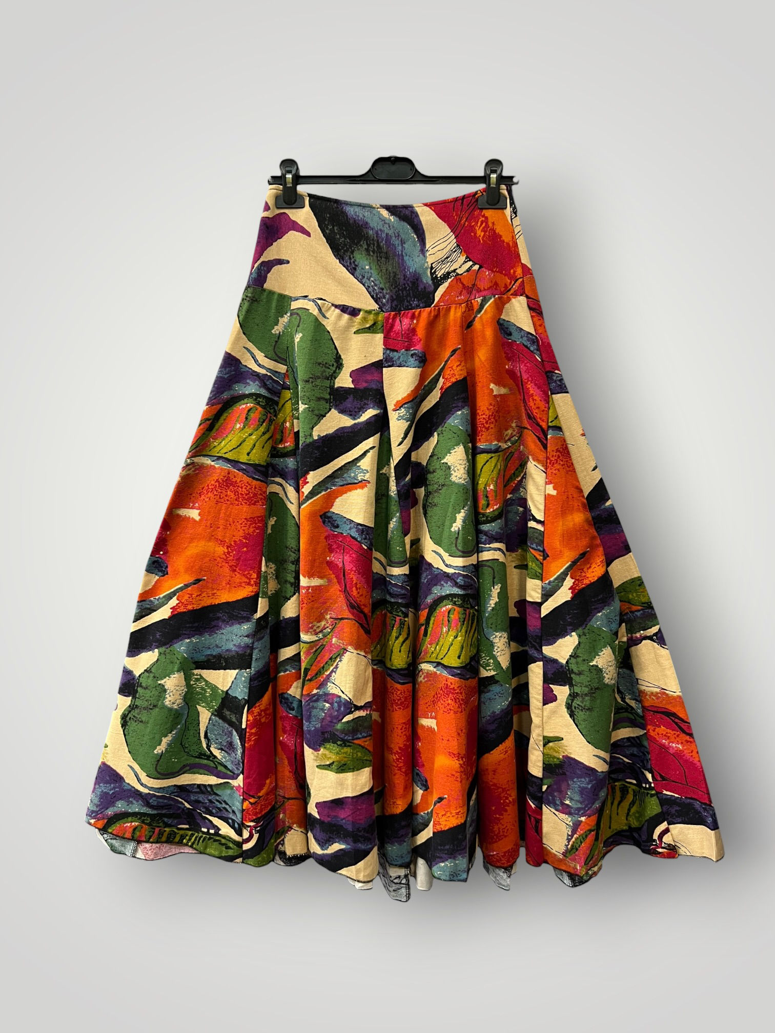 Palazzo Pants with Abstract Multicolor Pattern