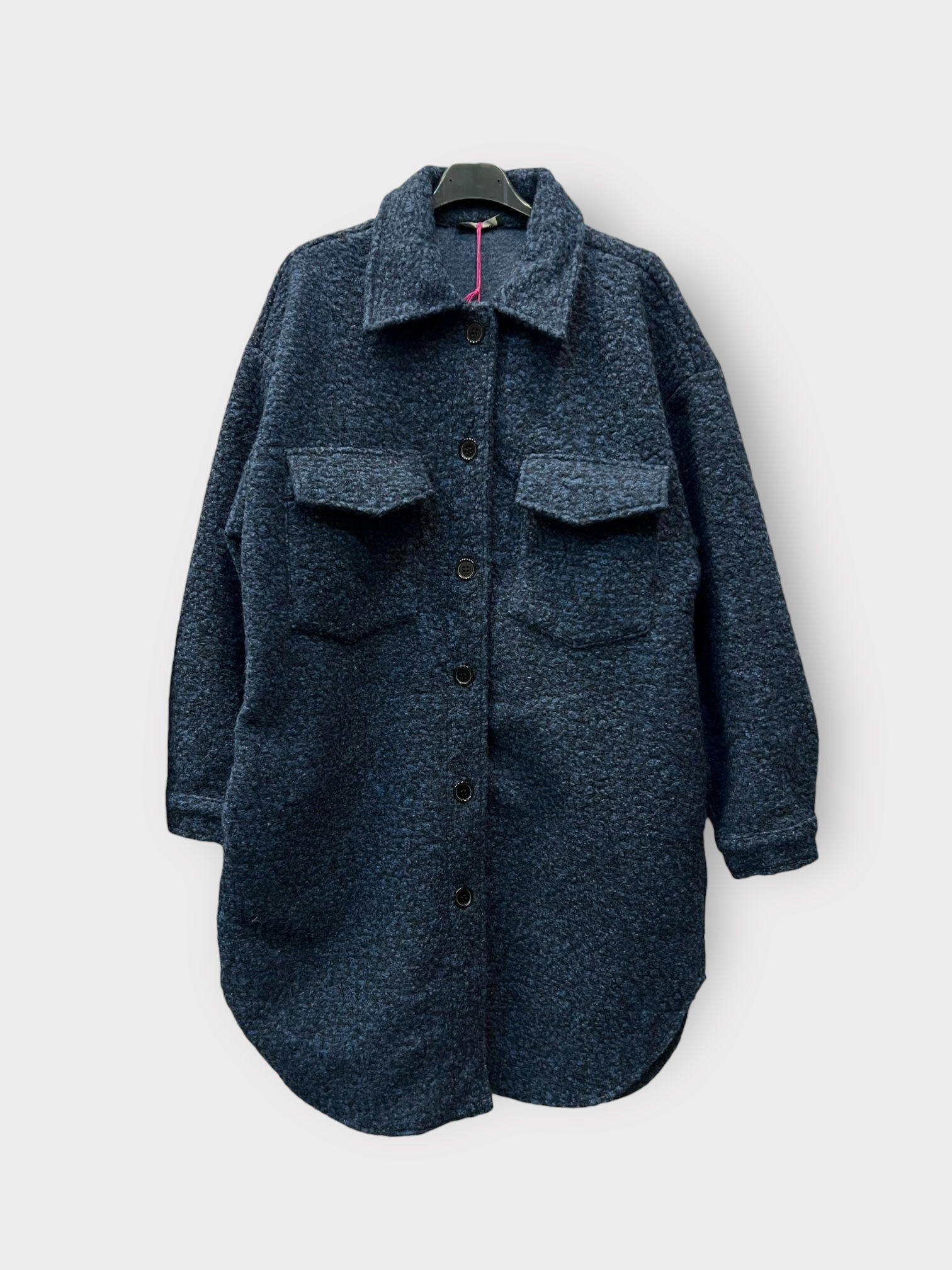 Oversized Bouclé Πουκάμισο/Πανωφόρι με Τσέπες