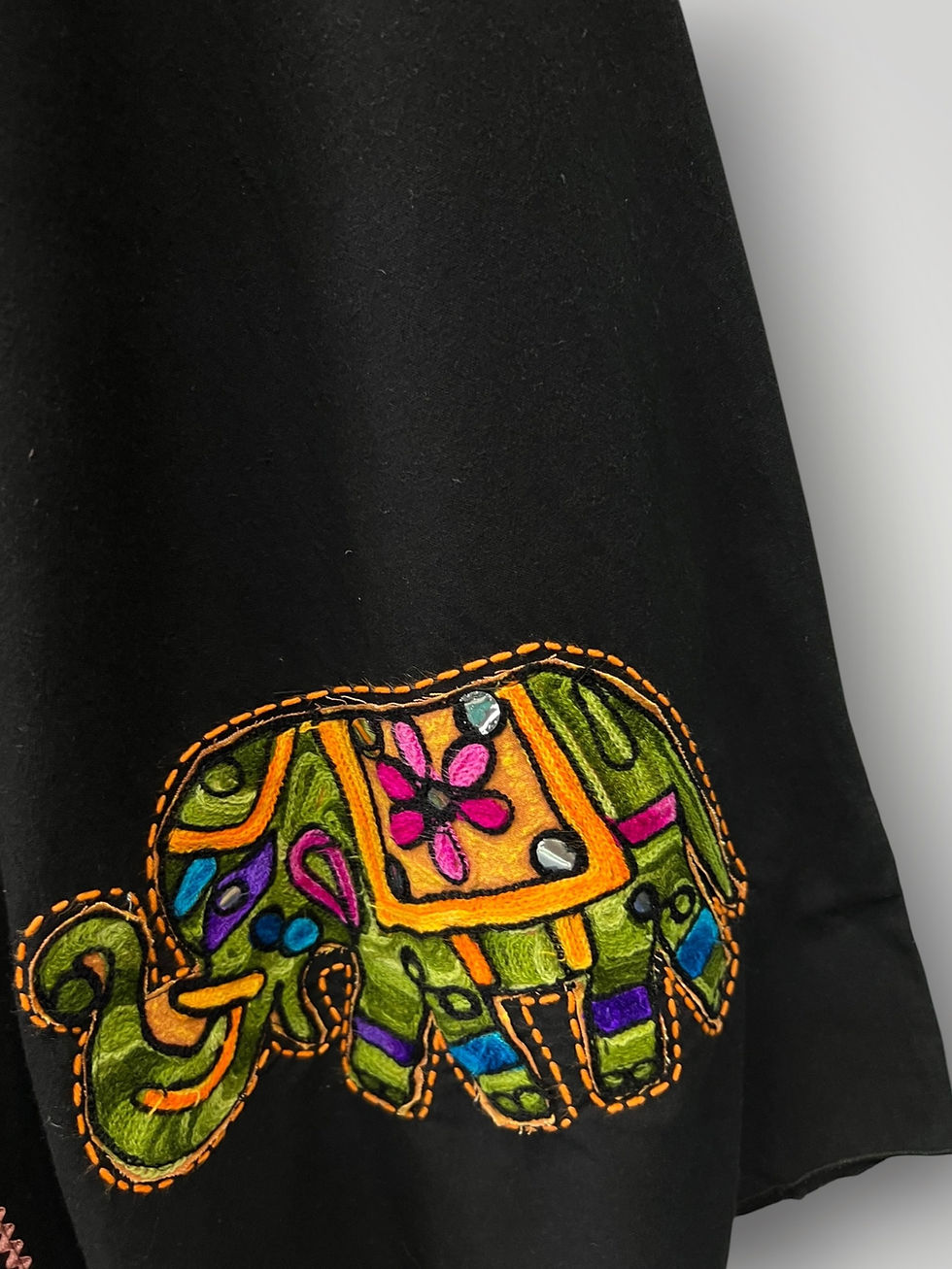 Thumbnail: Skirt with Handmade Embroidery and Elastic Waist