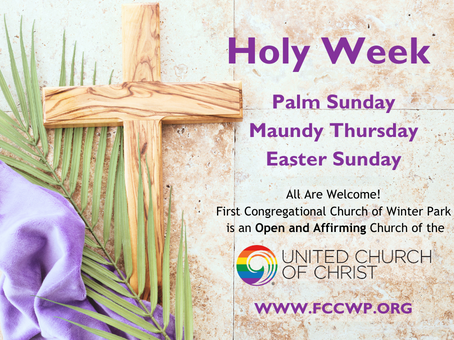 Holy Week Schedule