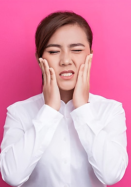 a woman with dental pain