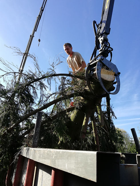 Arbeiten mit dem Kranwagen
