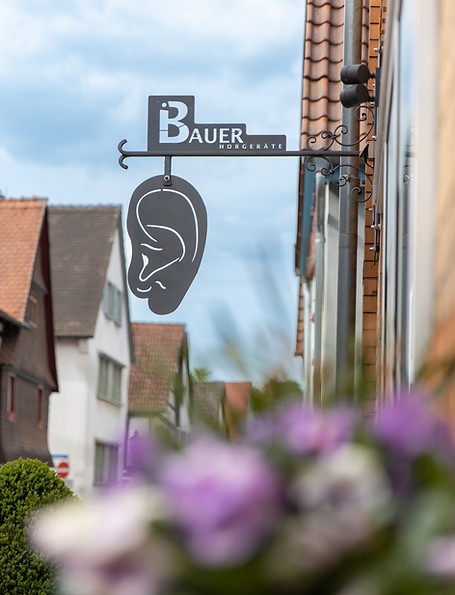 Schild von Hörgeräte Bauer