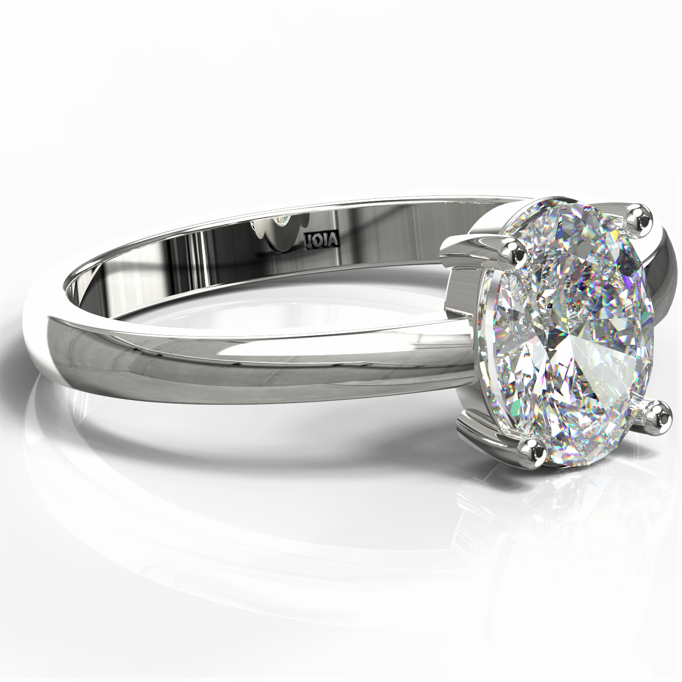 Joia Half Round Oval Solitaire