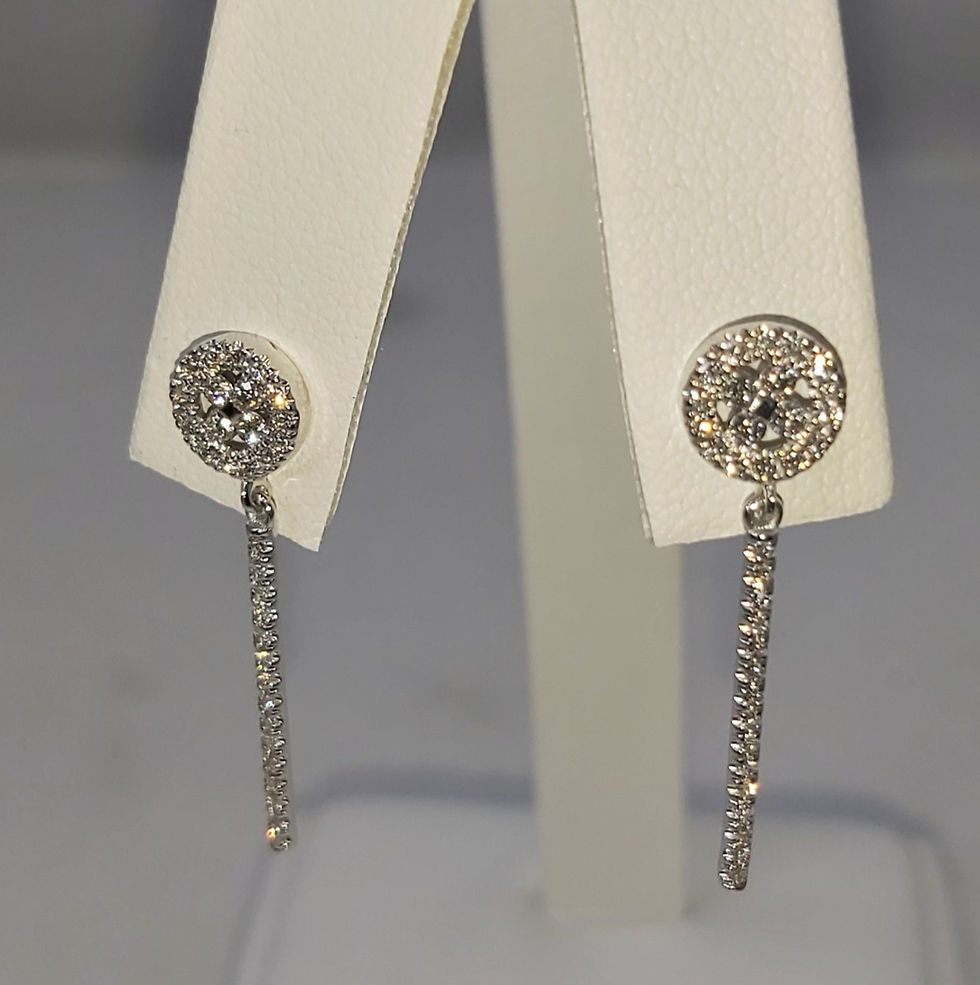 Thumbnail: Joia Diamond Drop Earrings