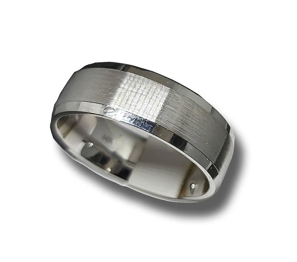 Thumbnail: Brushed Beveled Classic Size 8.5,  6mm width