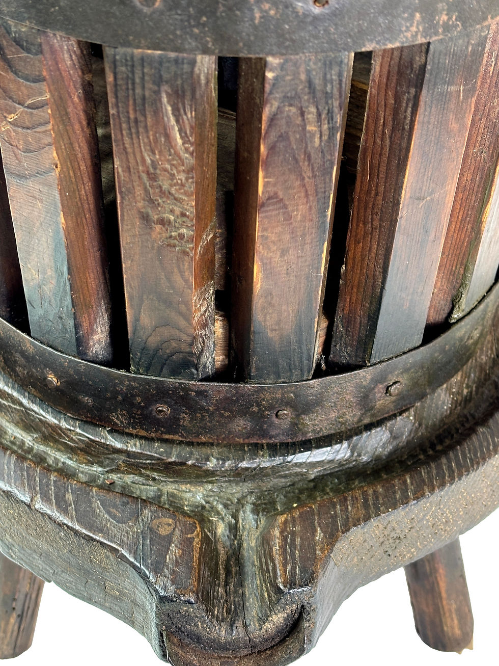 Thumbnail: Antique French wood Grape Press primitive kitchen folk art display 18th ct