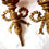 Thumbnail: Pair antique French Louis XVI style Bronze gilded wall electric sconces 1870's