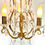 Thumbnail: French vintage 3 bulb tole ware birdcage chandelier  crystal heart shape drops