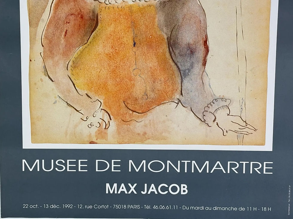 Thumbnail: Vintage French genuine exhibition poster Musee de Montmartre Paris Max Jacob