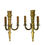 Thumbnail: Pair Directoire Napoleon III French bronze heavy sconces double lamp exceptional