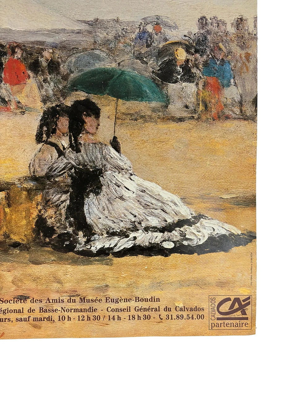 Thumbnail: Vintage French genuine exhibition poster Eugene Boudin Honfleur