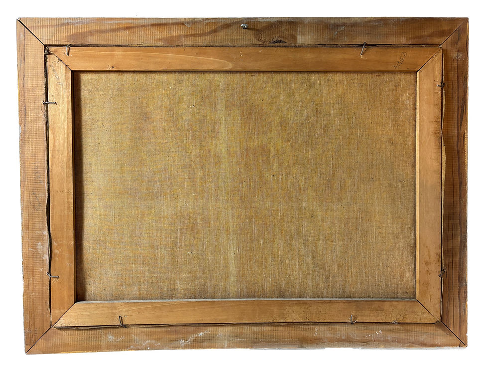 Thumbnail: Large Still life Vase of Anemones oils on canvas, original wood frame signed