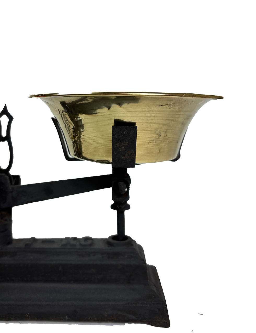 Thumbnail: Antique French small Scales Balance Cast Iron 1kg brass pans