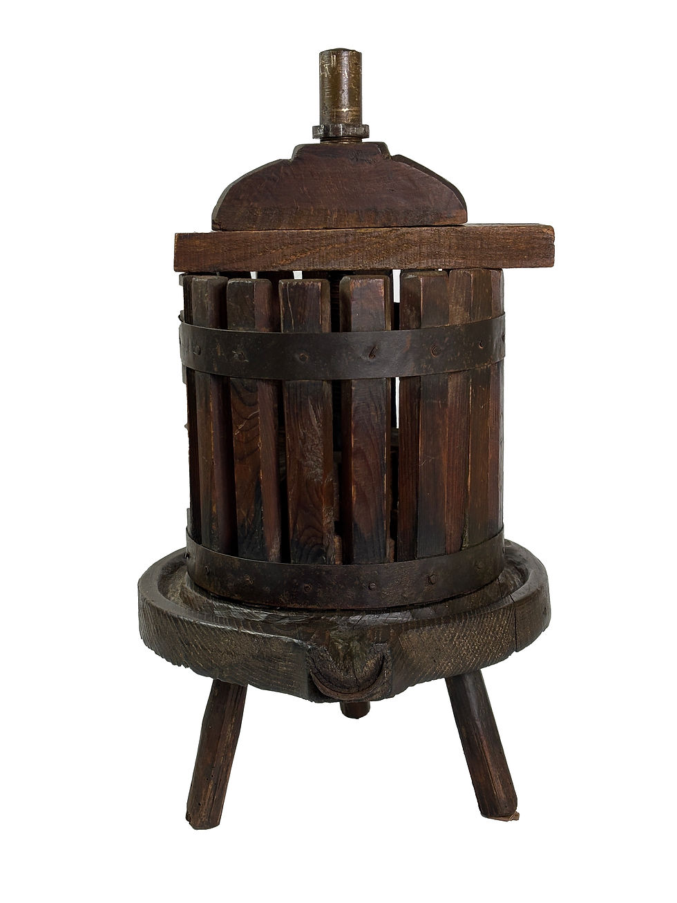 Thumbnail: Antique French wood Grape Press primitive kitchen folk art display 18th ct