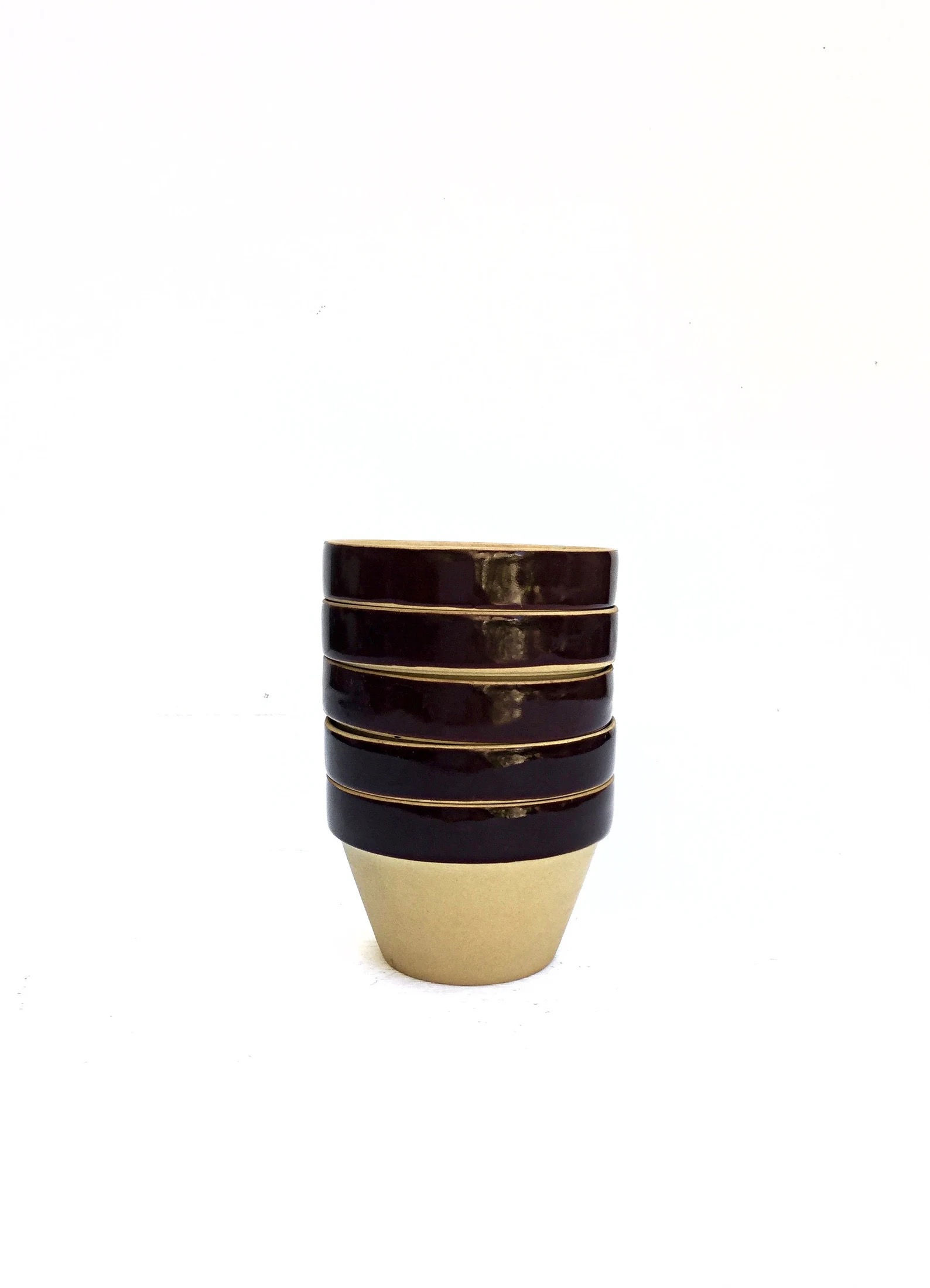 5 French vintage rustic primitive kitchen Digoin Pots as new -Storage display