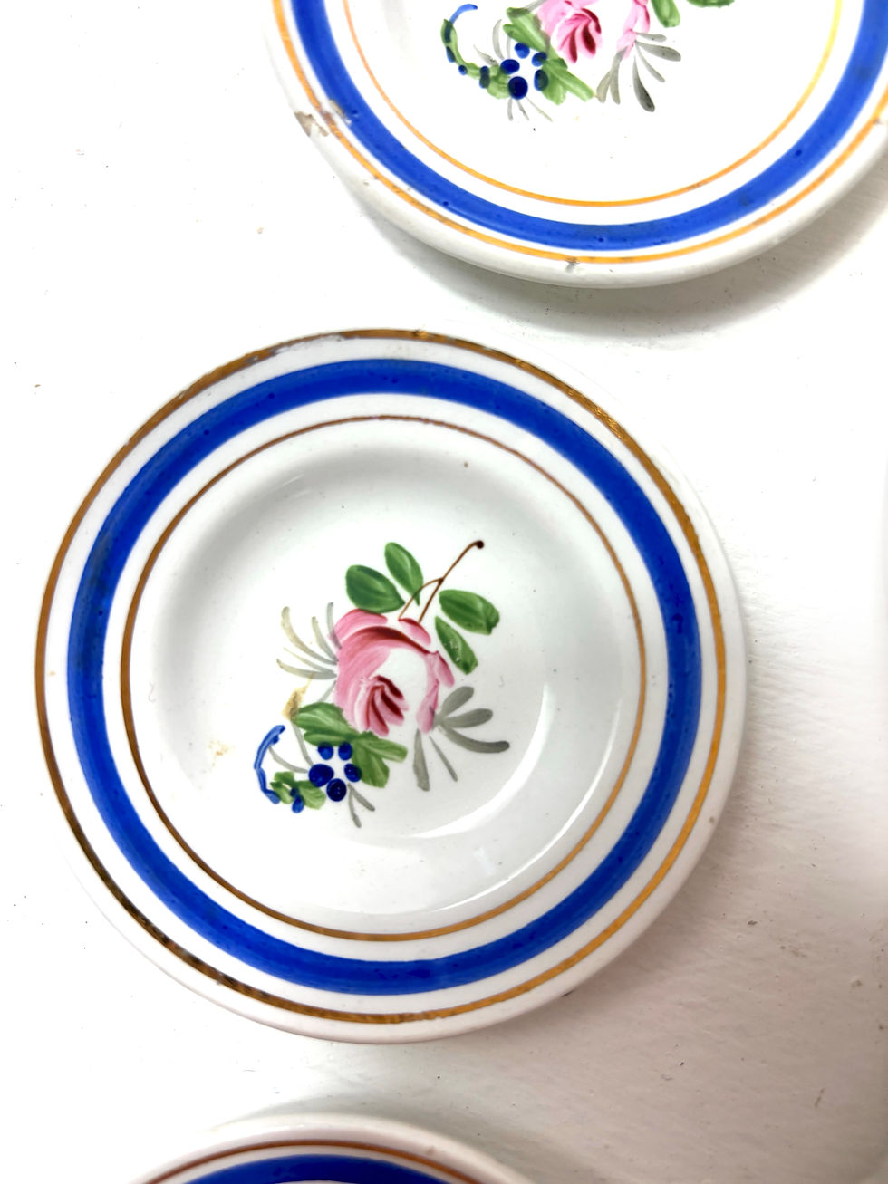 Thumbnail: French antique Paris de Porcelain Dolls Dinette set Tureen Hand painted Roses