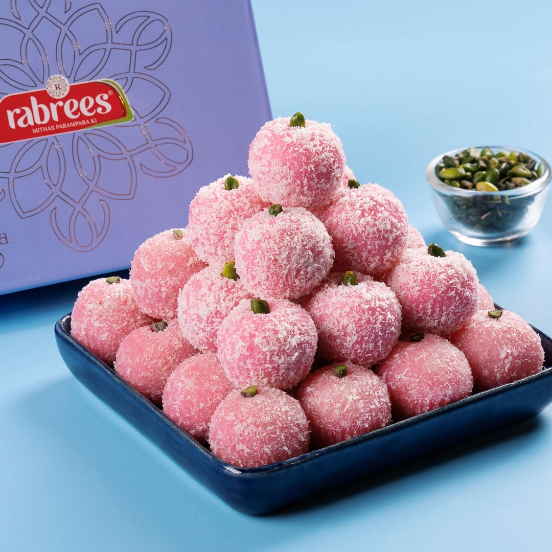 Strawberry Coconut Laddu by Rabreez