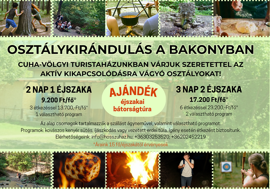 Hosszúház Turistaszálló – osztálykirándulás Bakony, erdei iskola szállás, táborhely Bakonyszentlászlón, női elvonulás és meditációs hétvége