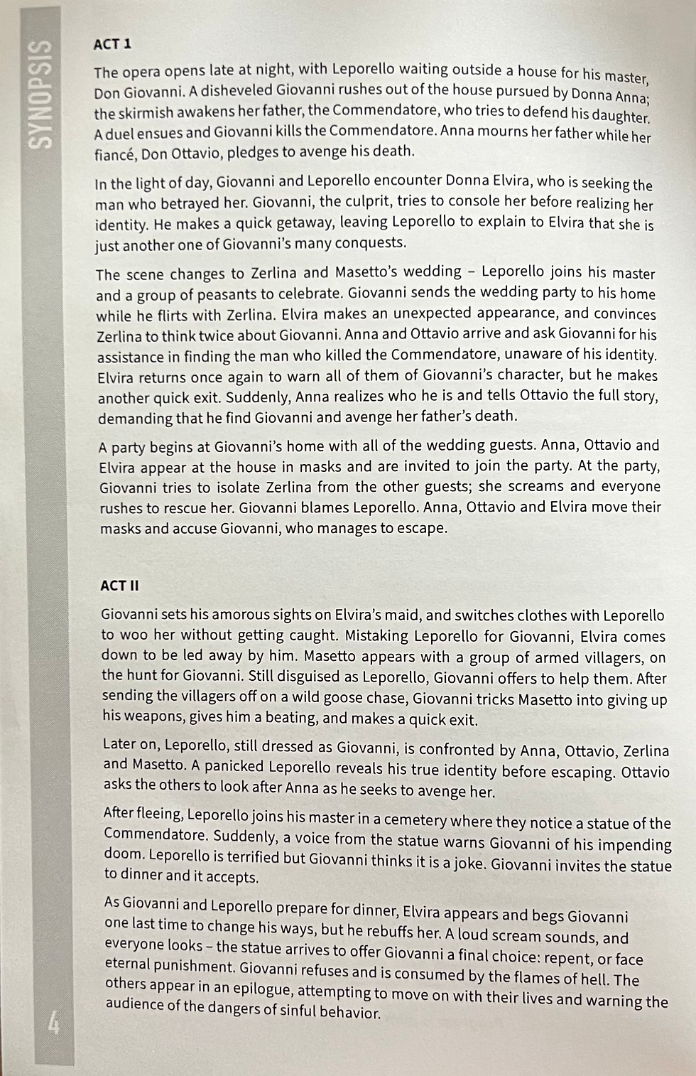 Plot of Don Giovanni