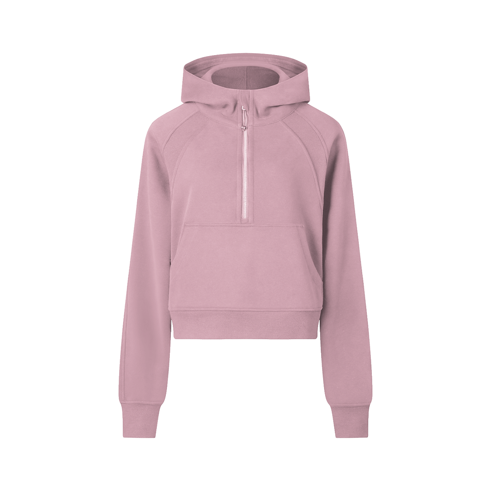 Thumbnail: Cropped Half-Zip Hoodie