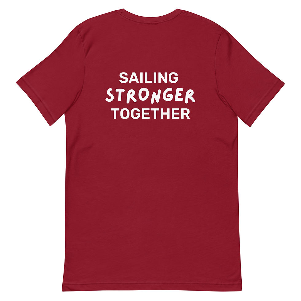 Thumbnail: Unisex t-shirt Sailing stronger together