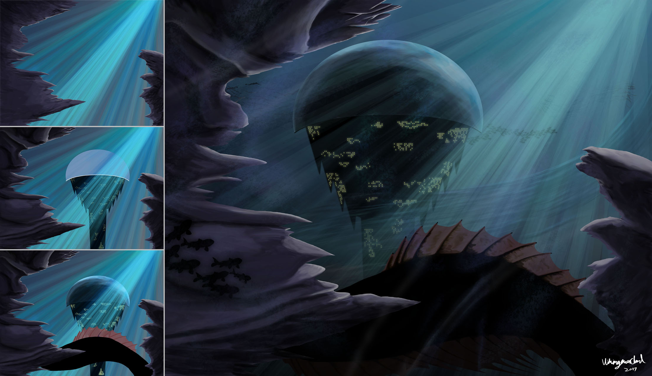 Sea Painting With Progress