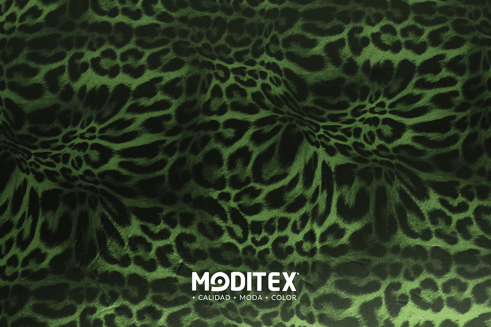 Satín Estampado Leopardo Verde