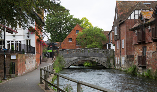 Winchester River Bank, Scenic Walk, Walking tour, Winchester England