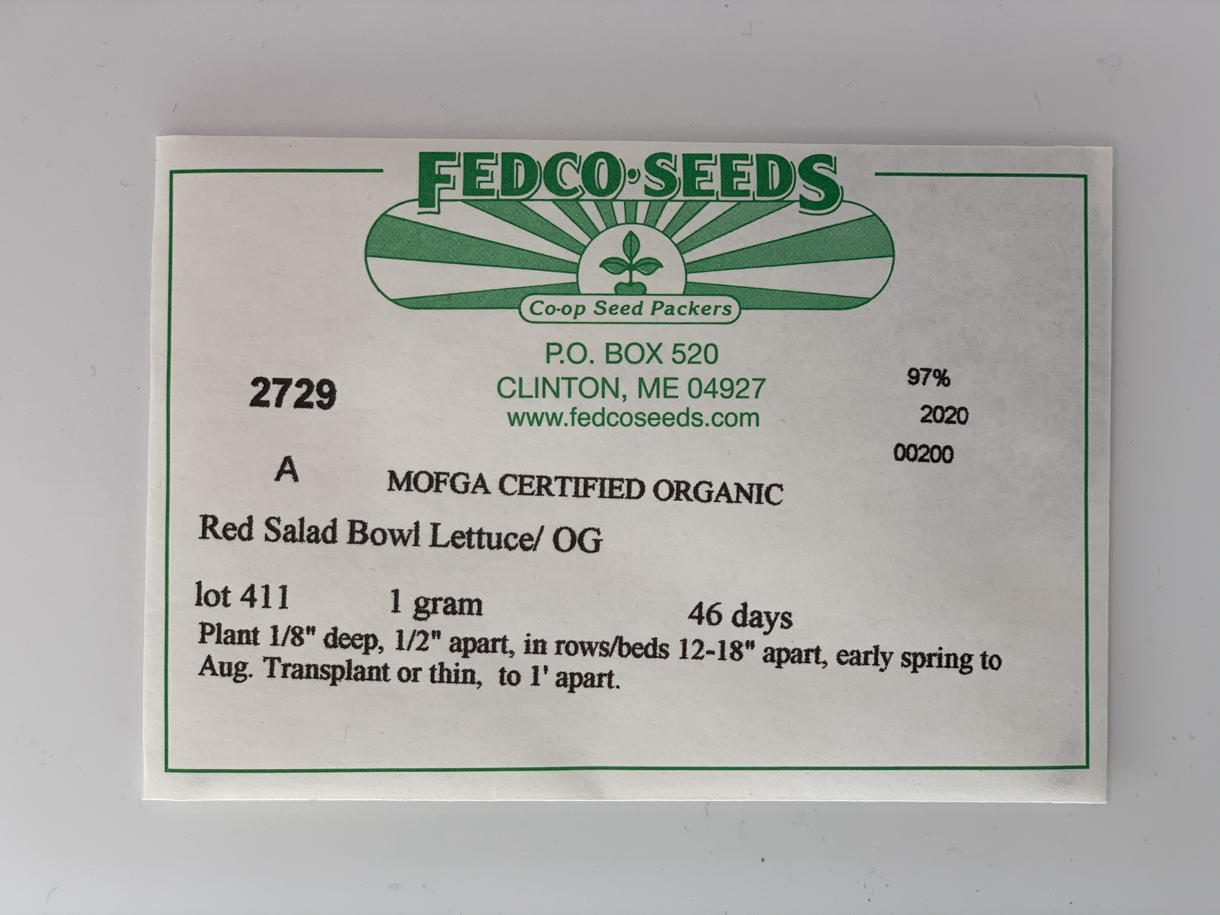 Red Salad Bowl Lettuce Seeds