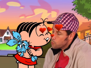 Adam Sandler invade Turma da Mônica, divulga Pixels e ainda ganha um beijo
