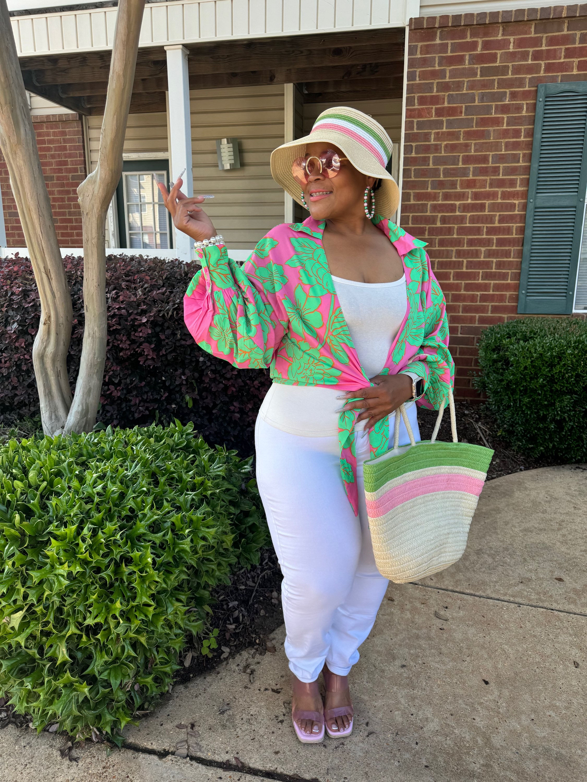 Vacay Floral Tie Shirt