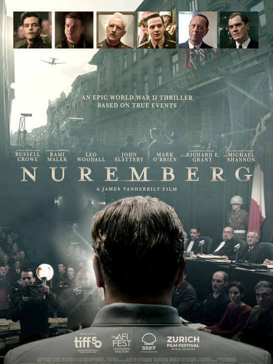 The Allies, led by the unyielding chief prosecutor (Michael Shannon), have the task of ensuring the Nazi regime answers for the unveiled horrors of the Holocaust while a US Army psychiatrist (Rami Malek) is locked in a dramatic psychological duel with former Reichsmarschall Herman Göring (Russell Crowe).