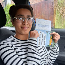 Test Pass January 19th Huge congratulations to Serena on passing your test this morning. A couple of minor faults, the examiner describing it as a lovely drive. Keep safe on the road, Ken 👏👍😊