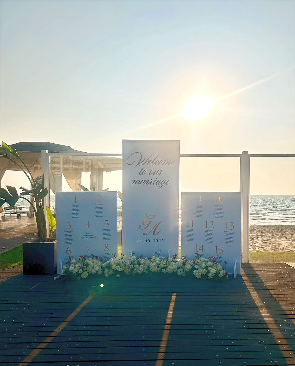 Tableau de Mariage in riva al mare
