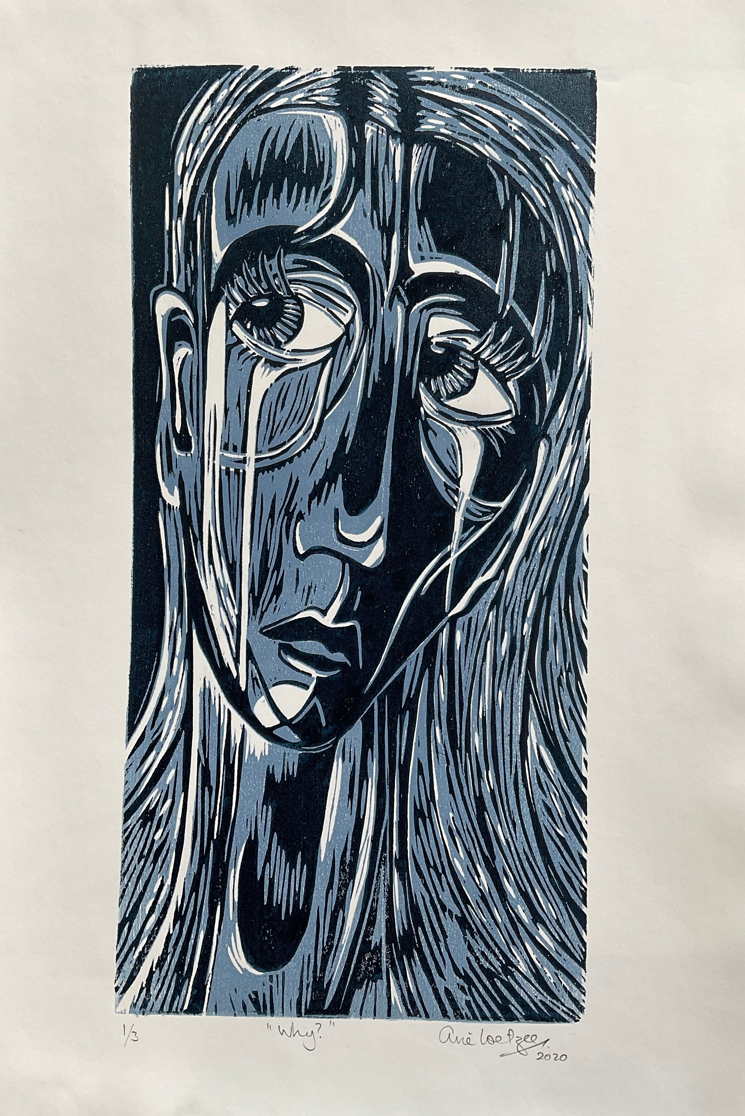 WHY? (dark blue and grey)