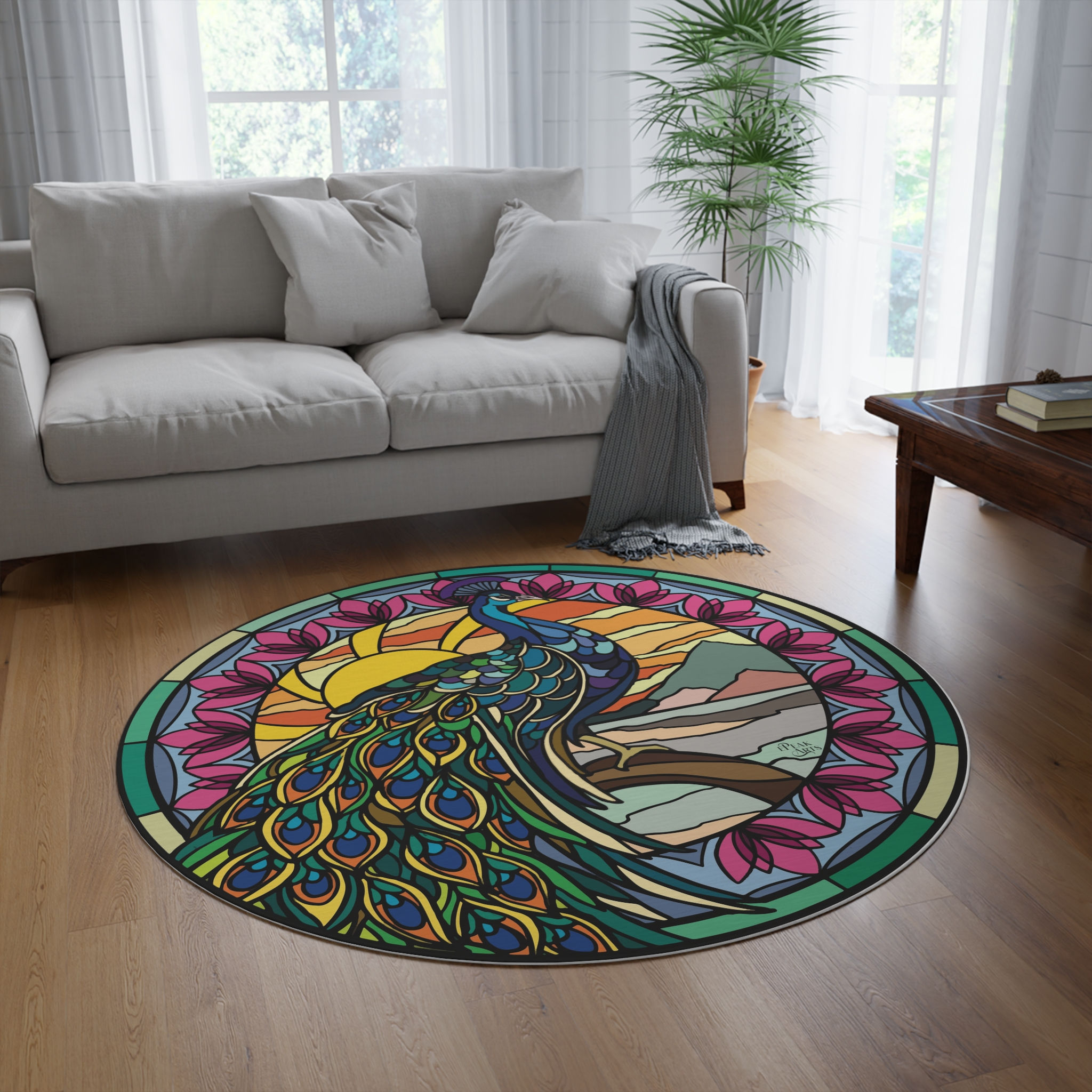 ePeak Arts Logo Round Rug