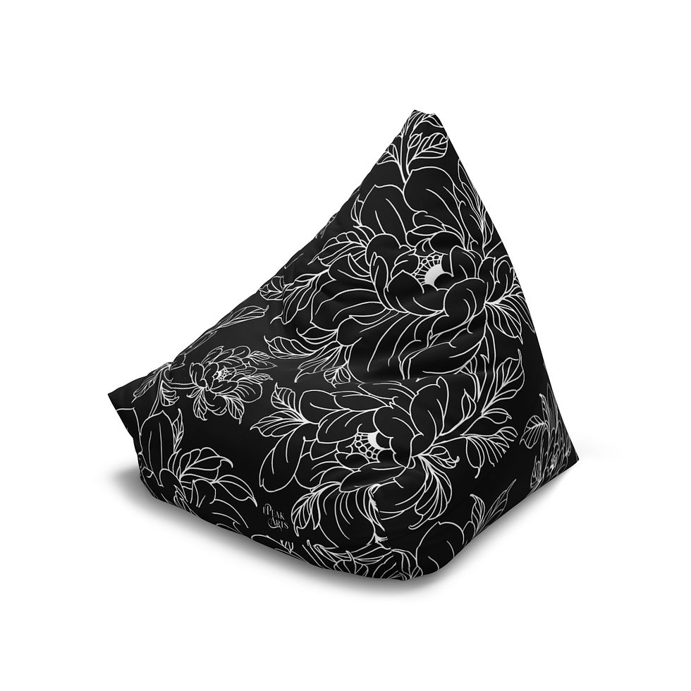 Thumbnail: Bean Bag - Black Peonies