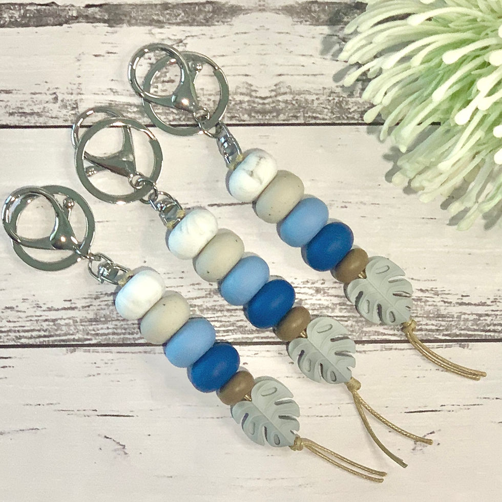 Thumbnail: Silver Monstera Keychains