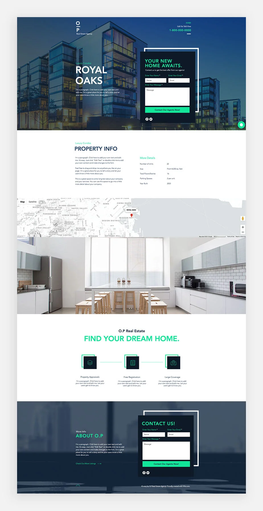 Wix real estate website template