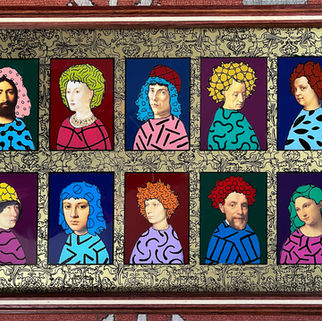 Tray with brass handles-1